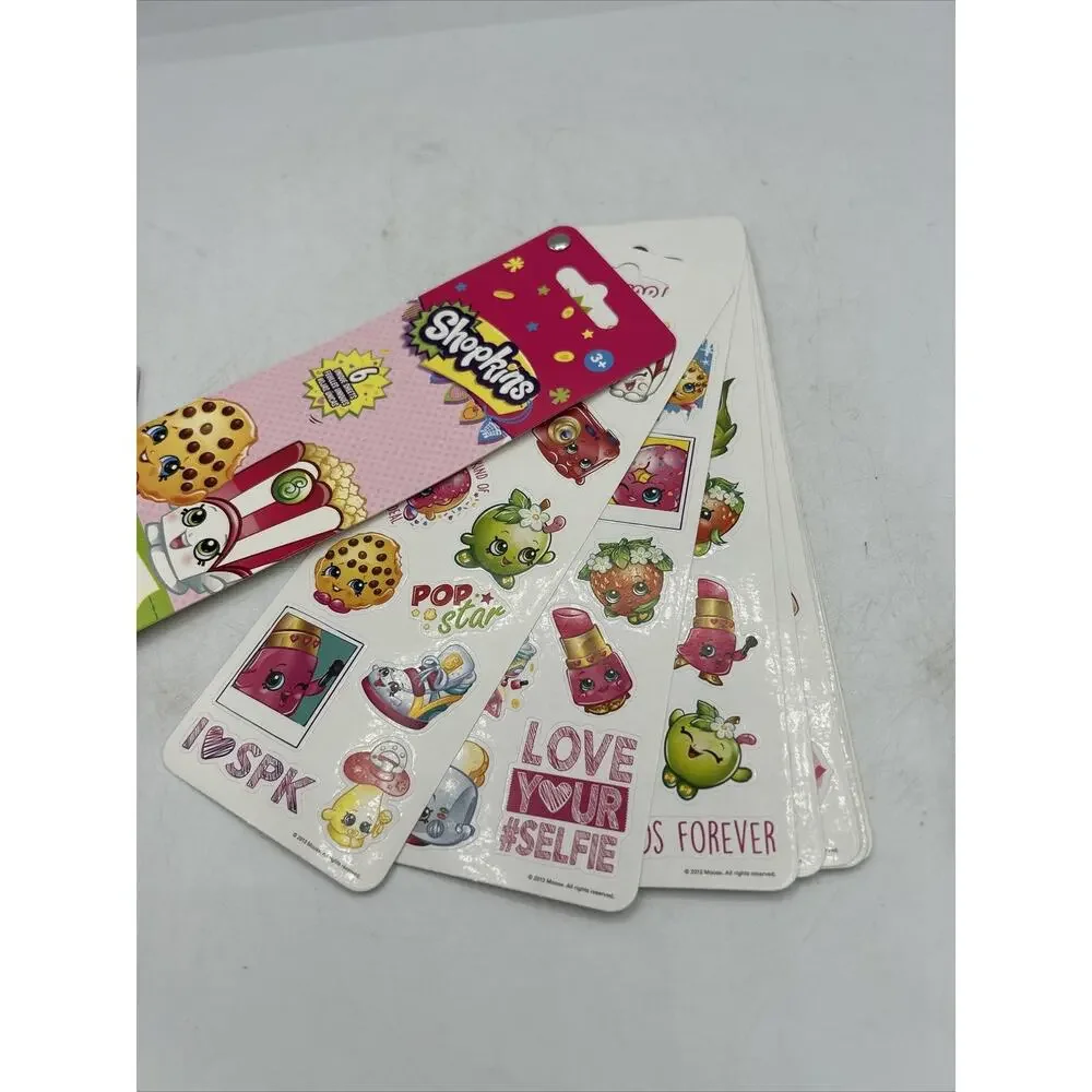 Shopkins And Disney Minnie Mouse 6 Unique Sticker Sheets Per Pack